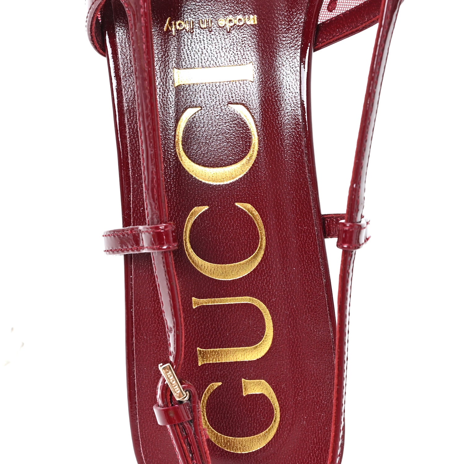 Gucci Tela Retino Kid Scamosciato Crystal GG Monogram Square G 35mm Slingback Pumps 39 Rosso Ancora 8 of 9