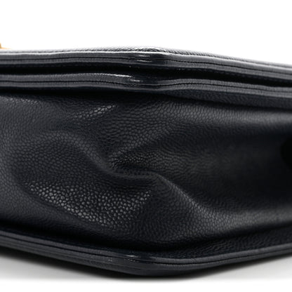 Chanel Caviar Quilted Medium Boy Flap Navy 9 of 10