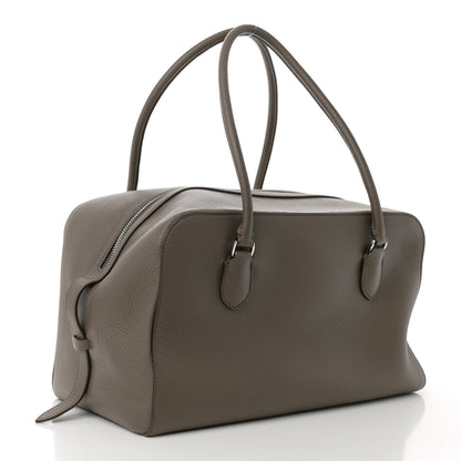 The Row Grained Calfskin EW Bowling Bag Elephant 3 of 14