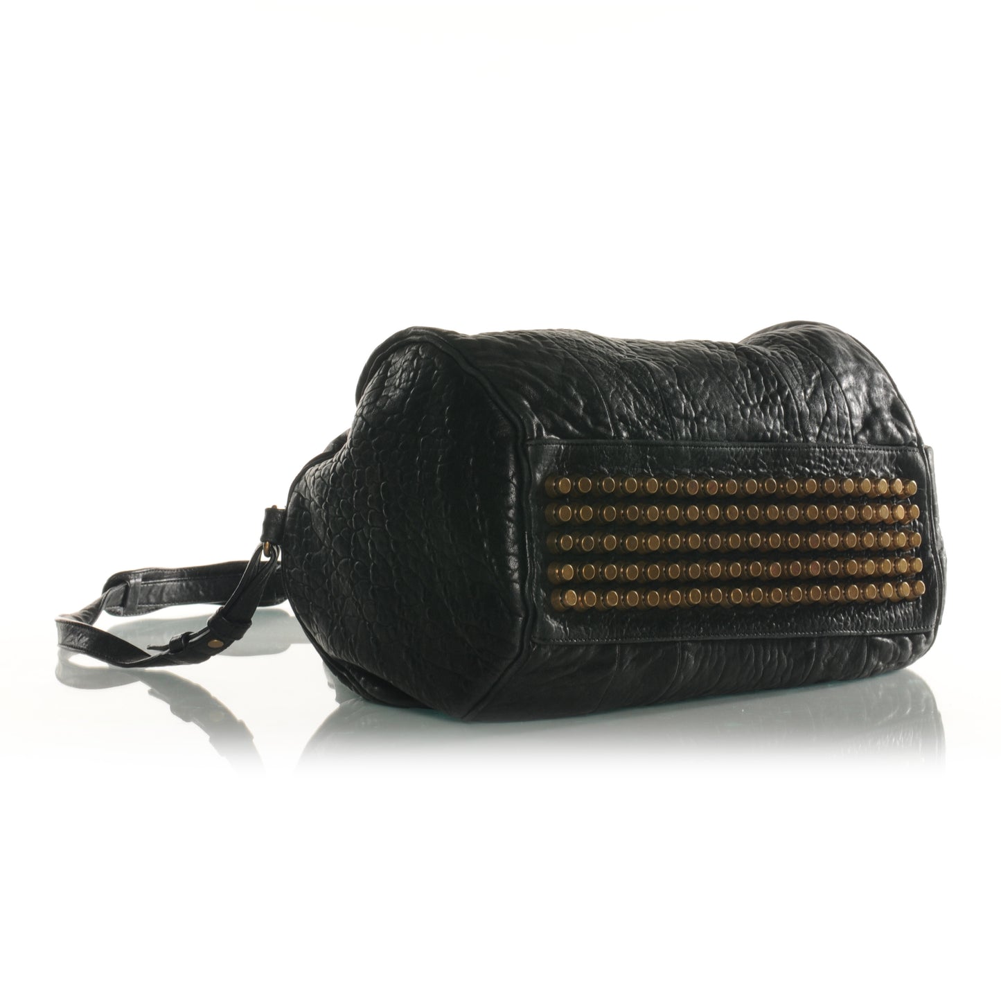 Leather Rocco w Antique Brass Hardware Black