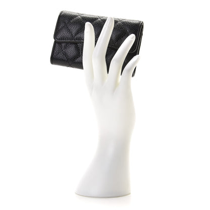 Chanel Caviar Quilted Flap Card Holder Black 10 of 12