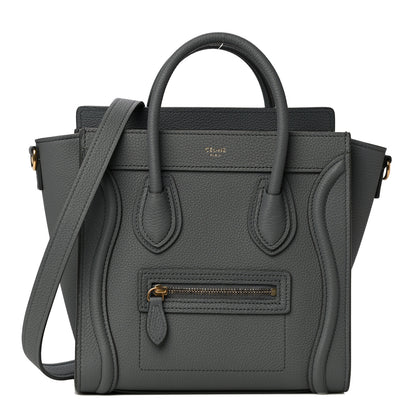 Celine Baby Drummed Calfskin Nano Luggage Kohl 1 of 10