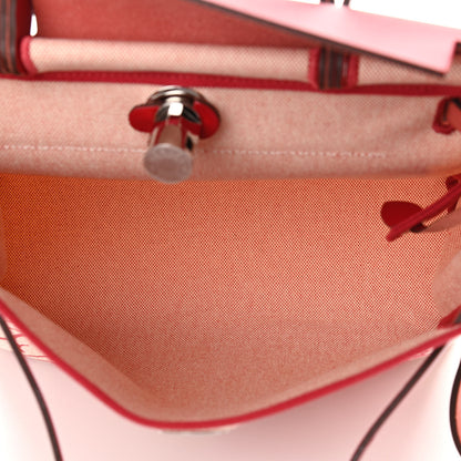 Hermes Vache Hunter Toile Pegase Pop Herbag Zip Retourne 31 PM Rouge Piment 6 of 11