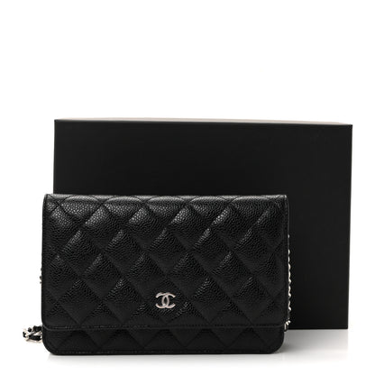 Chanel Caviar Quilted Wallet On Chain WOC Black 12 of 12