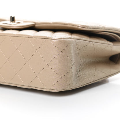 Chanel Iridescent Caviar Quilted Medium Double Flap Dark Beige 10 of 11