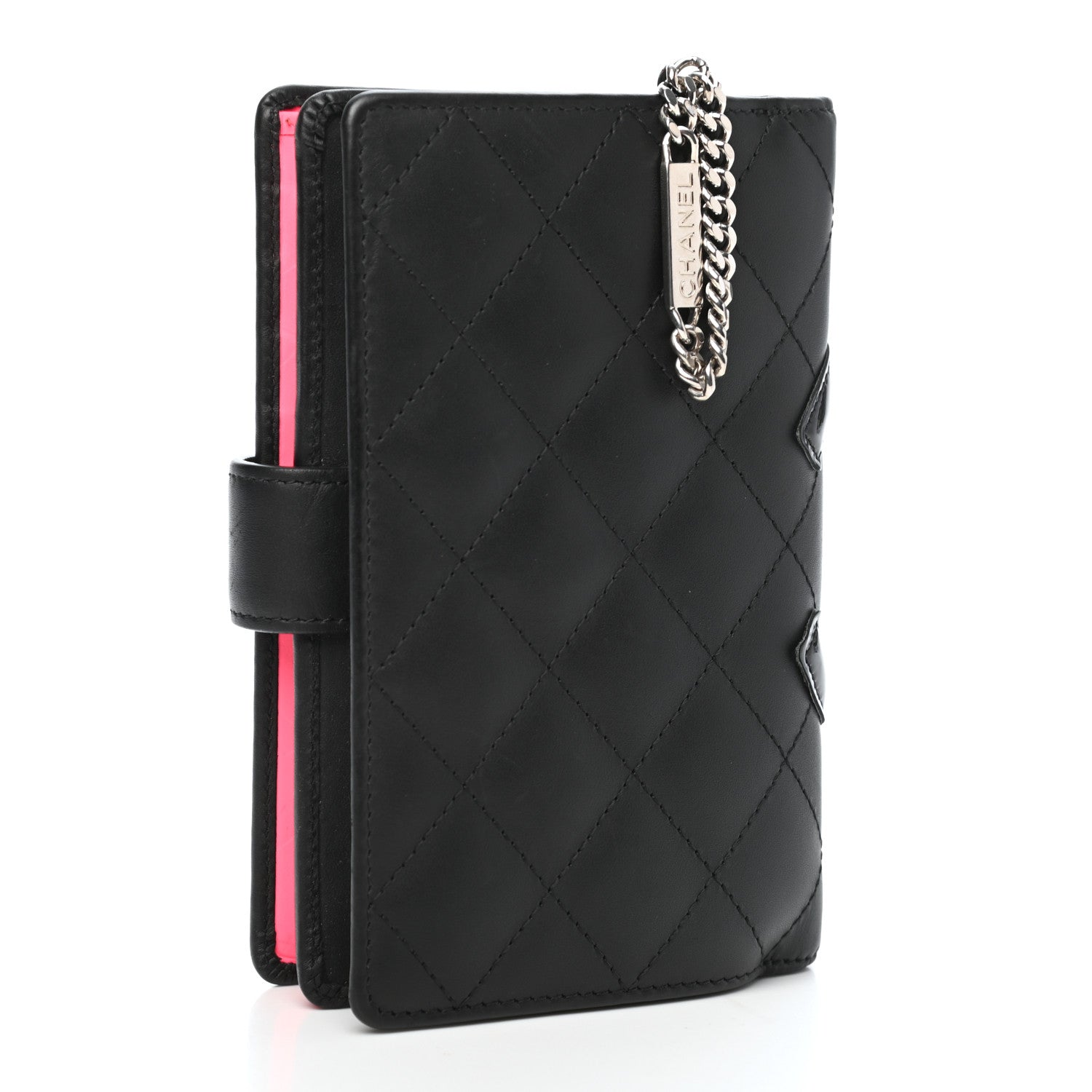 Chanel Calfskin Quilted Cambon Zipped Pocket Wallet Black 3 of 9