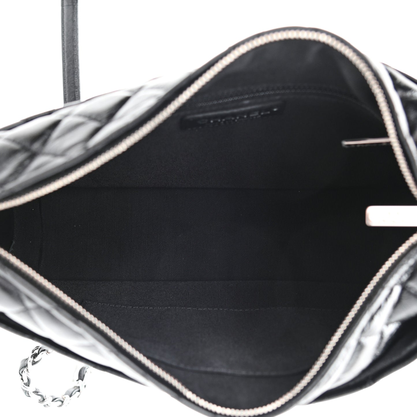 Aged Calfskin Quilted Large Working Vibe Camera Case Black