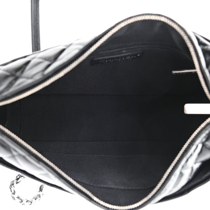 Chanel Aged Calfskin Quilted Large Working Vibe Camera Case Black 4 of 10