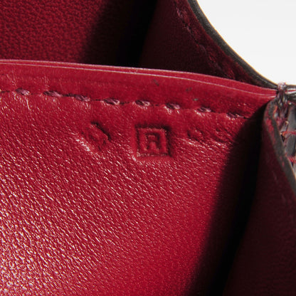 Hermes Shiny Alligator Lizard Marquette Constance 18 Bourgogne Rouge Moyen 8 of 9