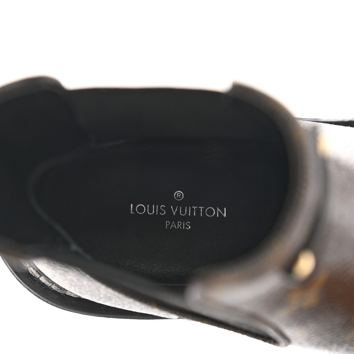 Patent Monogram LV Beaubourg Ankle Boots 35 Black