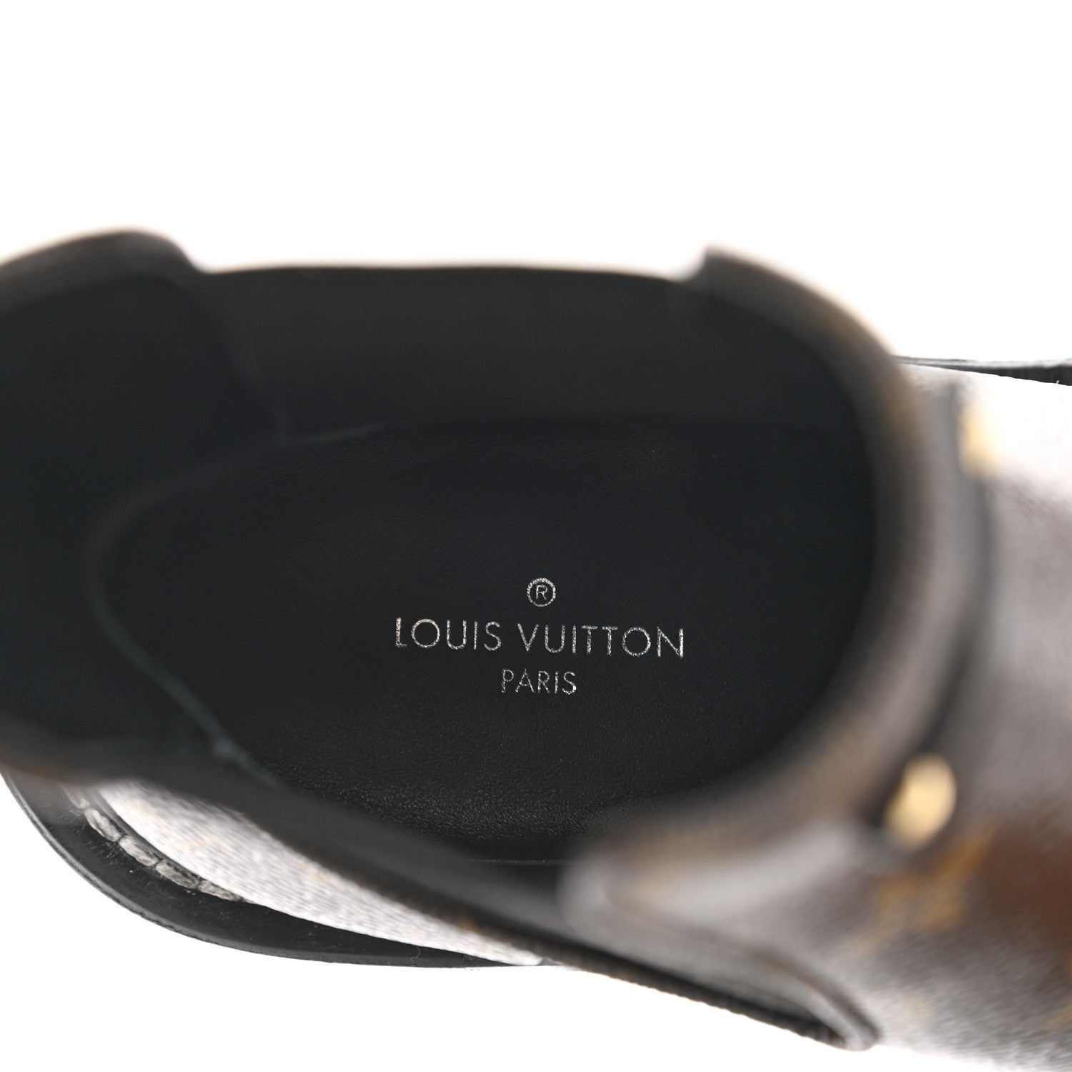Louis Vuitton Patent Monogram LV Beaubourg Ankle Boots 35 Black 7 of 9