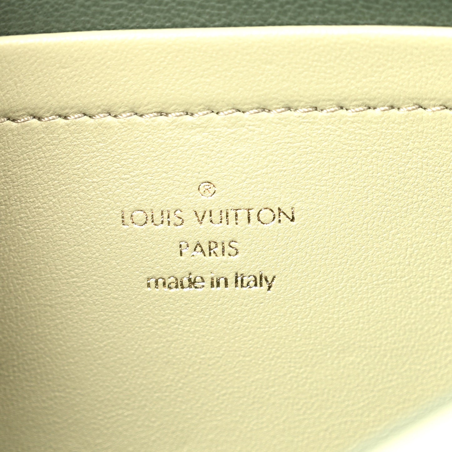 Lambskin Embossed Monogram Pochette Coussin Green