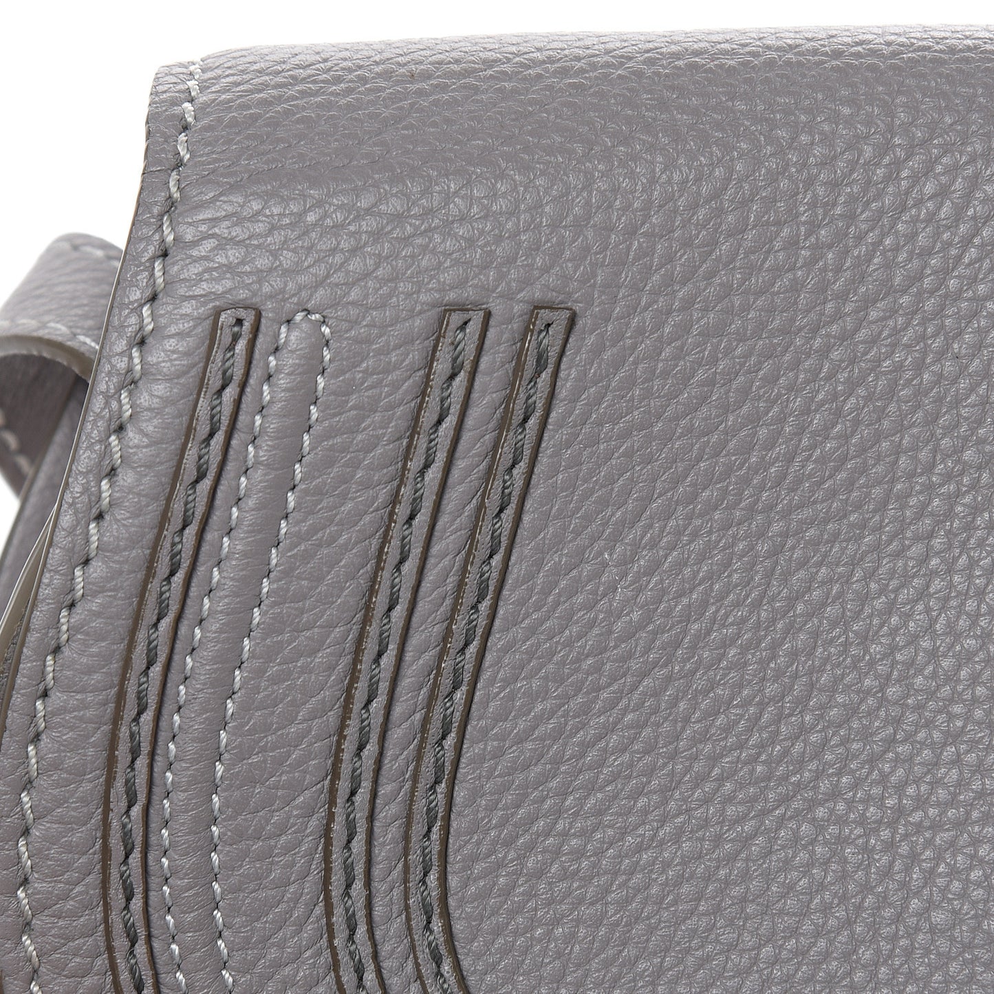 Calfskin Mini Marcie Round Crossbody Bag Cashmere Grey