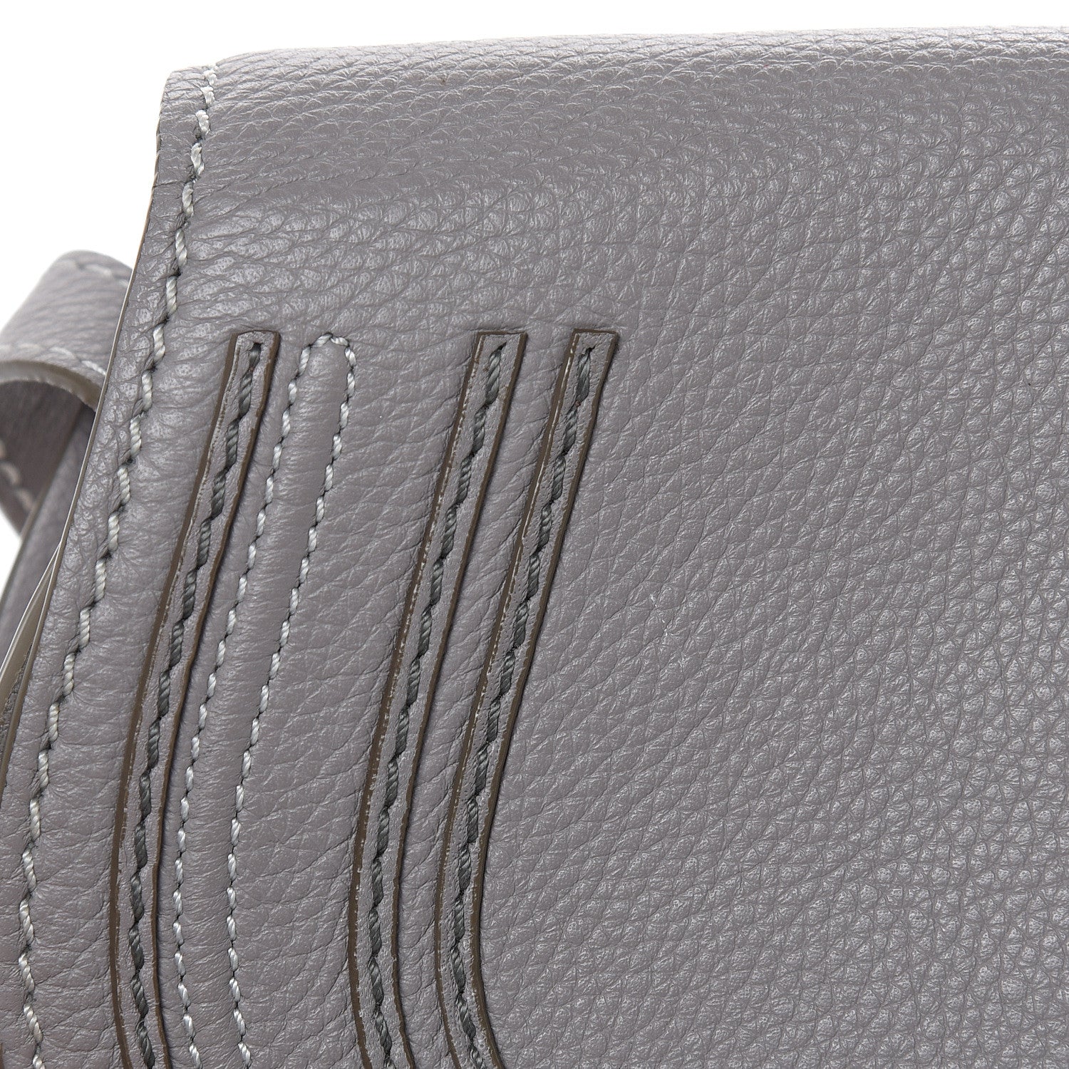 Chloe Calfskin Mini Marcie Round Crossbody Bag Cashmere Grey 9 of 13