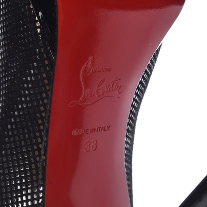 Christian Louboutin Patent Suede Square Doremi 120 Pumps 38 Platine 9 of 11