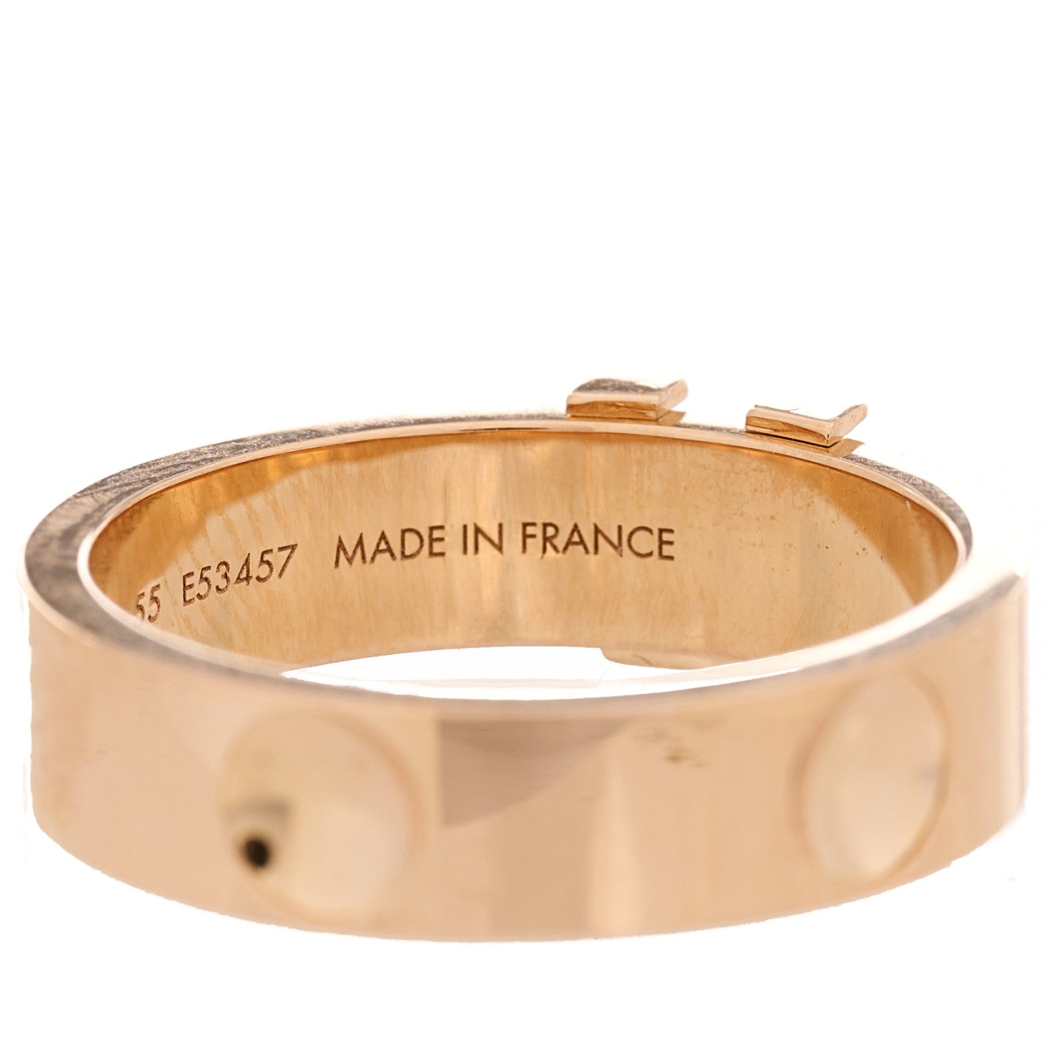 Louis Vuitton 18K Pink Gold Empreinte LV Ring 55 7.25 4 of 7