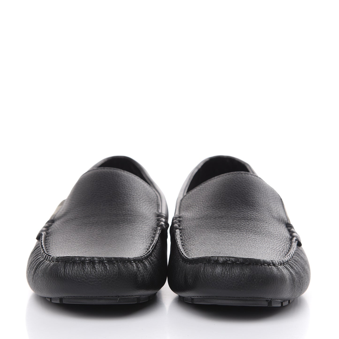 Calfskin Web Mens Driver Loafers 12 Black