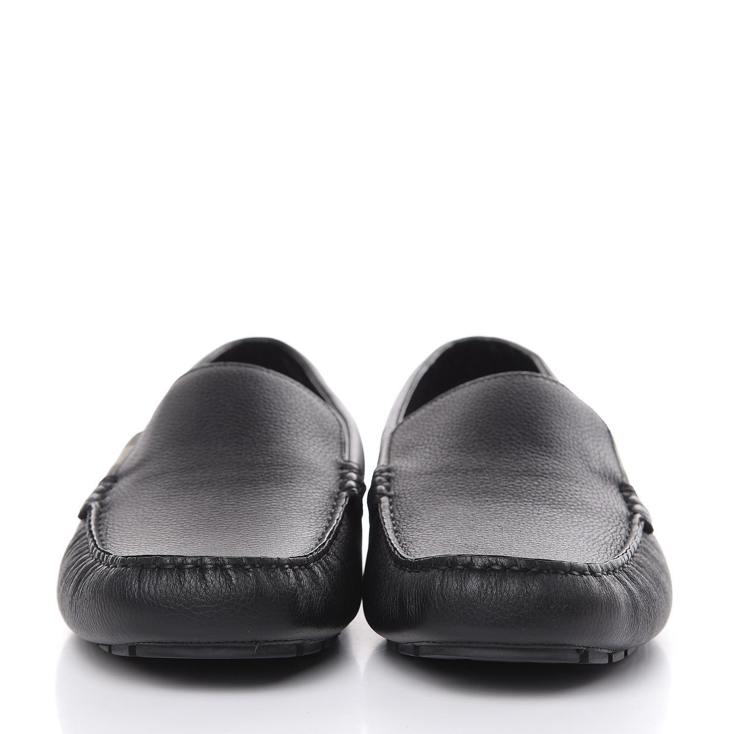 Gucci Calfskin Web Mens Driver Loafers 12 Black 2 of 9