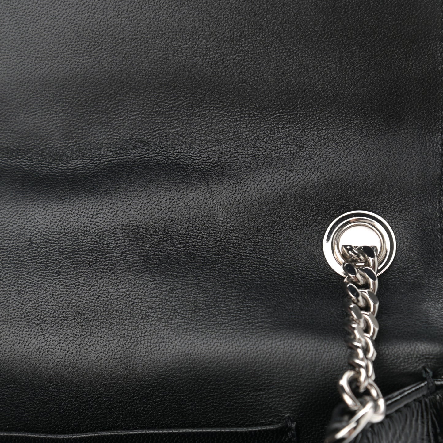 Patent Nappa Quilted Virtus Shoulder Bag Black