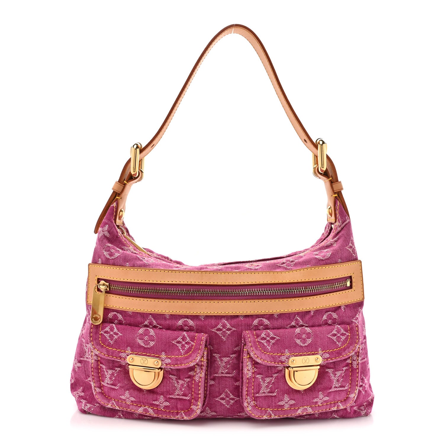 Louis Vuitton Denim Baggy PM Fuchsia 1 of 9