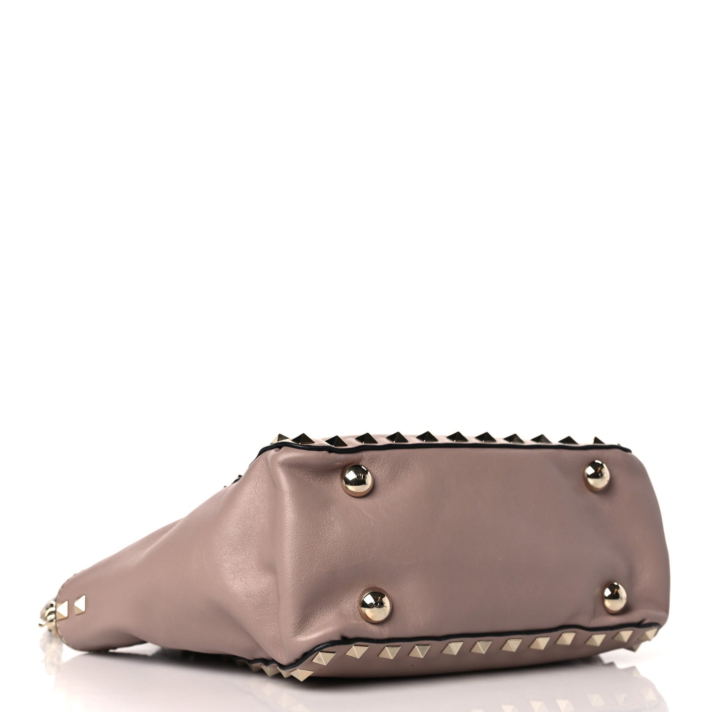 Vitello Mini Rockstud Tote Poudre