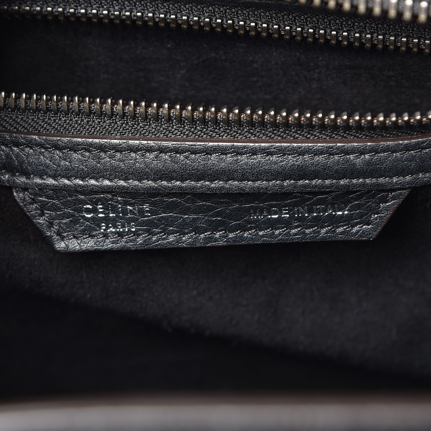 Drummed Calfskin Micro Luggage Black