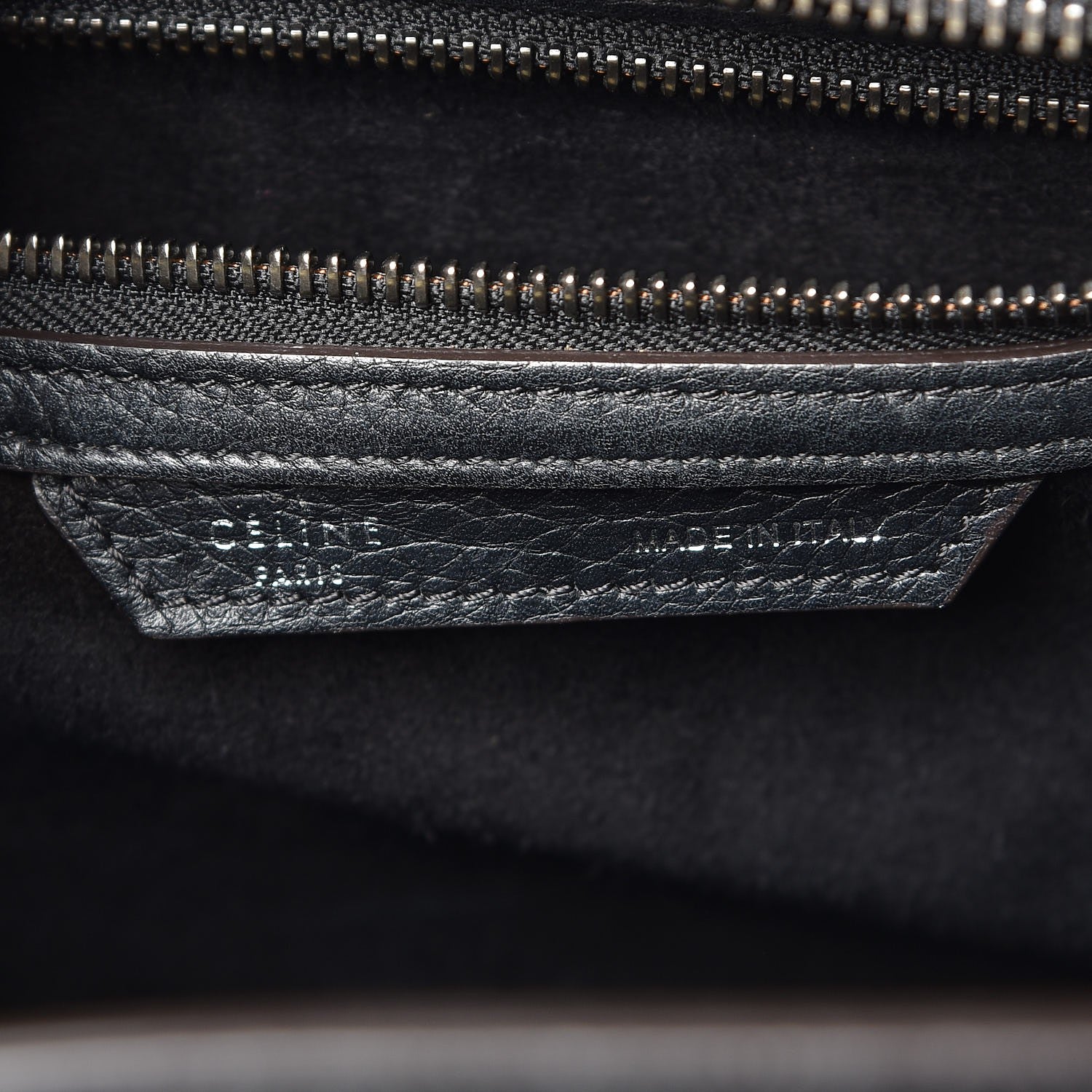 Celine Drummed Calfskin Micro Luggage Black 7 of 8