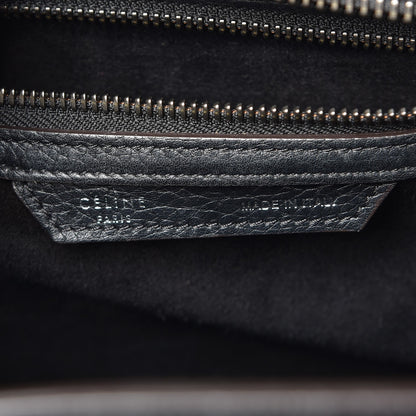 Celine Drummed Calfskin Micro Luggage Black 7 of 8