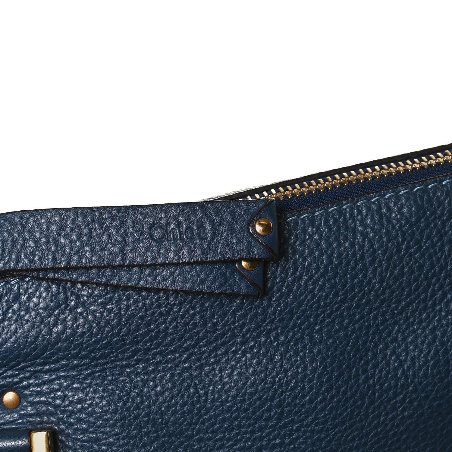 Chloe Calfskin Medium Marcie Satchel Royal Navy 12 of 13