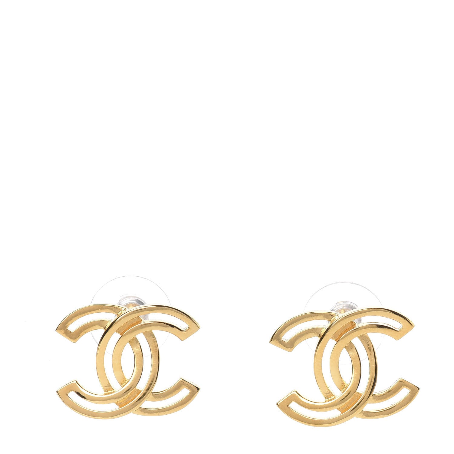 Chanel Metal Obazine CC Earrings Gold 1 of 5