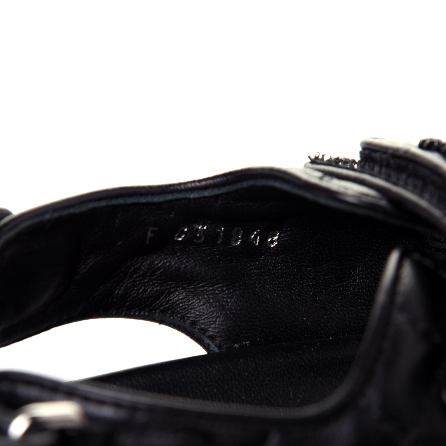 Chanel Lambskin Velcro Dad Sandals 38 Black 10 of 12