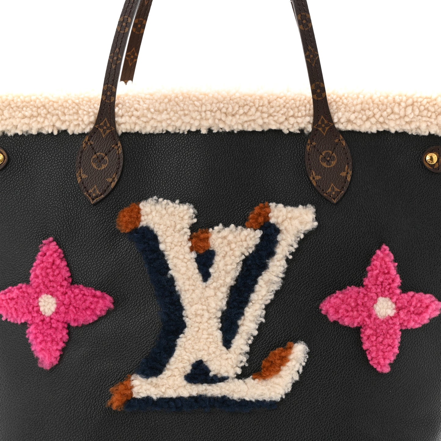 Calfskin Monogram Teddy Neverfull MM Black