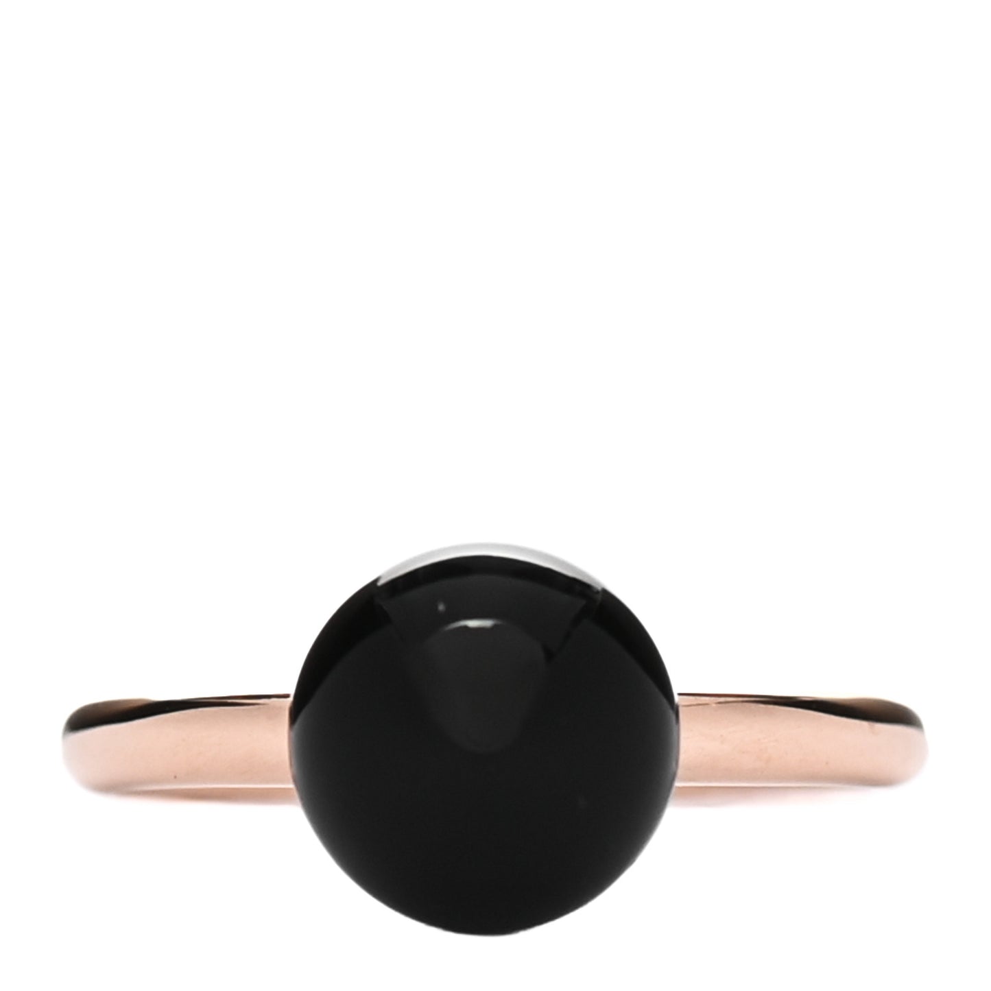 18K Rose Gold Black Onyx 8mm HardWear Ball Ring 45 3.25