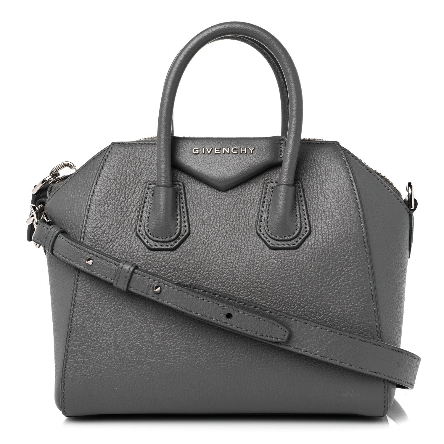 Givenchy Sugar Goatskin Mini Antigona Pearl Grey 1 of 12