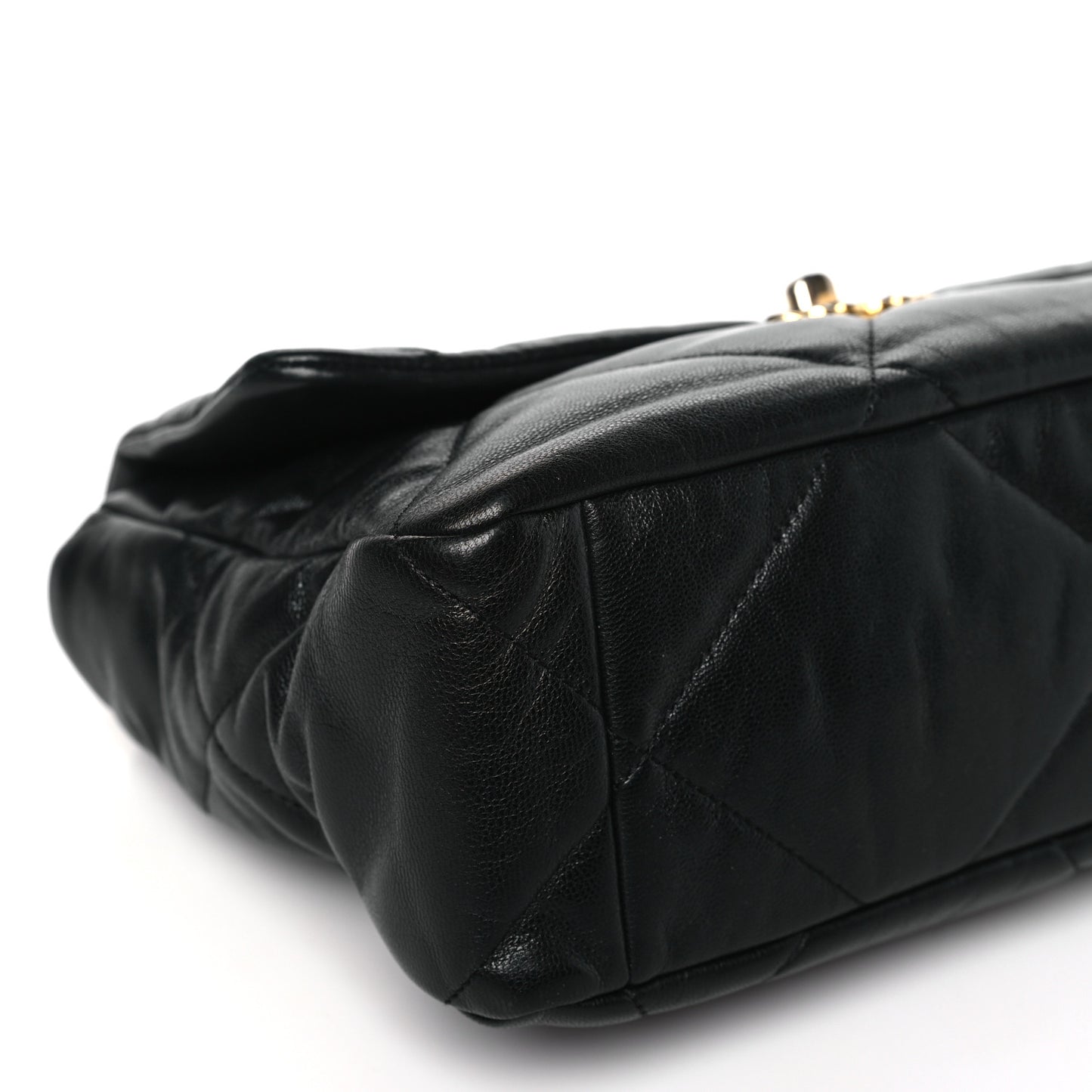 Goatskin Quilted Large Chanel 19 Flap Black