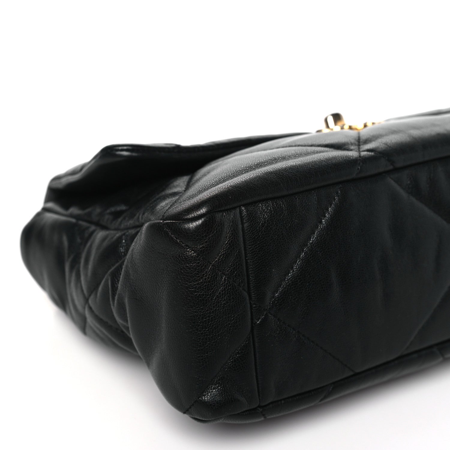 Chanel Goatskin Quilted Large Chanel 19 Flap Black 9 of 11