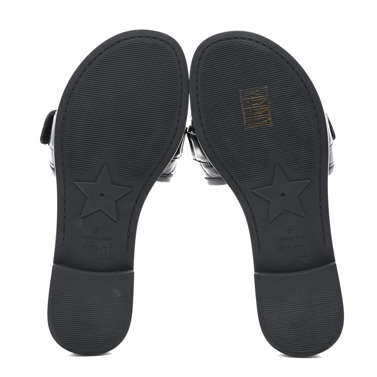 Christian Dior Calfskin Cannage Dio(r)evolution Slide Sandals 37 Black 5 of 9