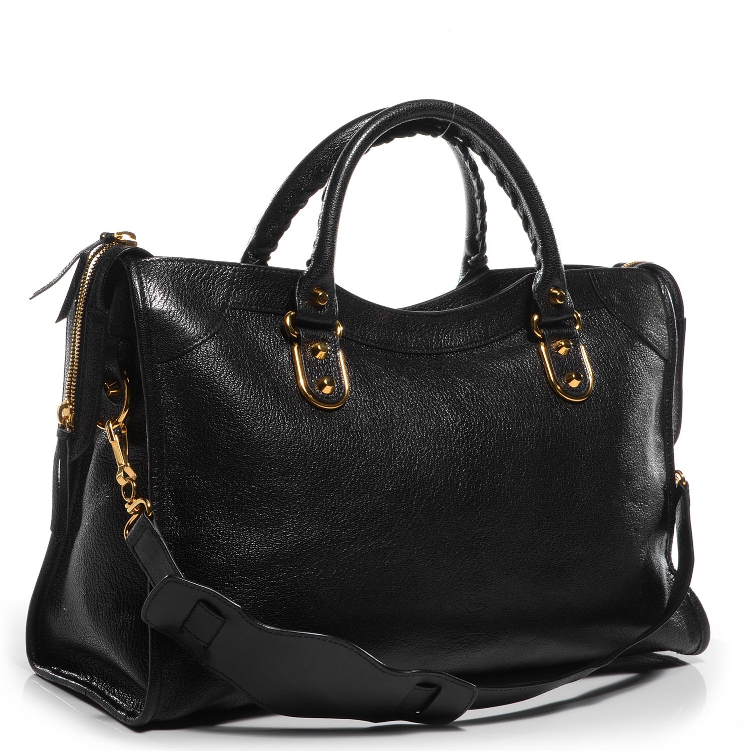 Balenciaga Chevre Hamilton Metallic Edge City Black 3 of 11