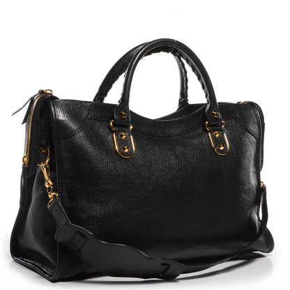 Balenciaga Chevre Hamilton Metallic Edge City Black 3 of 11