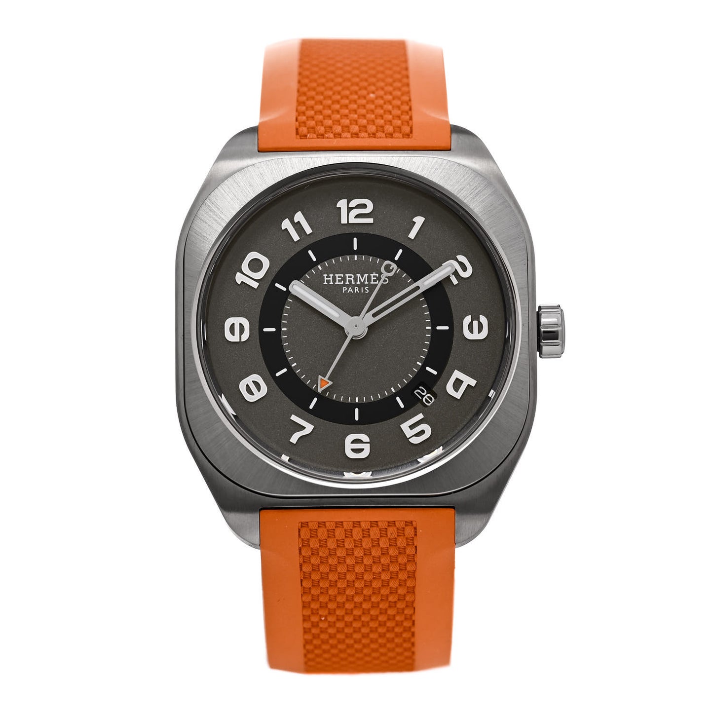 DLC Coated Titanium Rubber 39mm H08 Automatic Watch Orange