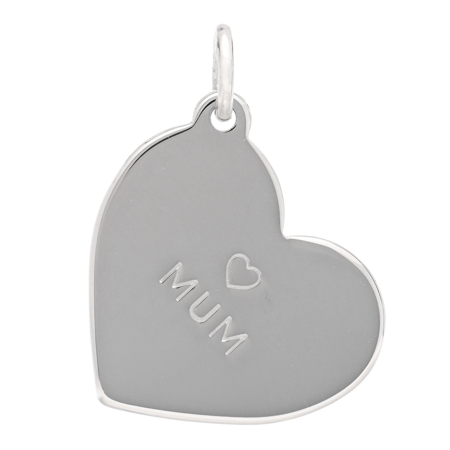 Tiffany Sterling Silver Mum Heart Charm 1 of 4