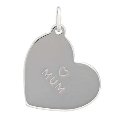 Tiffany Sterling Silver Mum Heart Charm 1 of 4