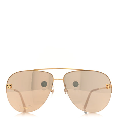 Cartier Panthere De Cartier Aviator Sunglasses Gold 2 of 7