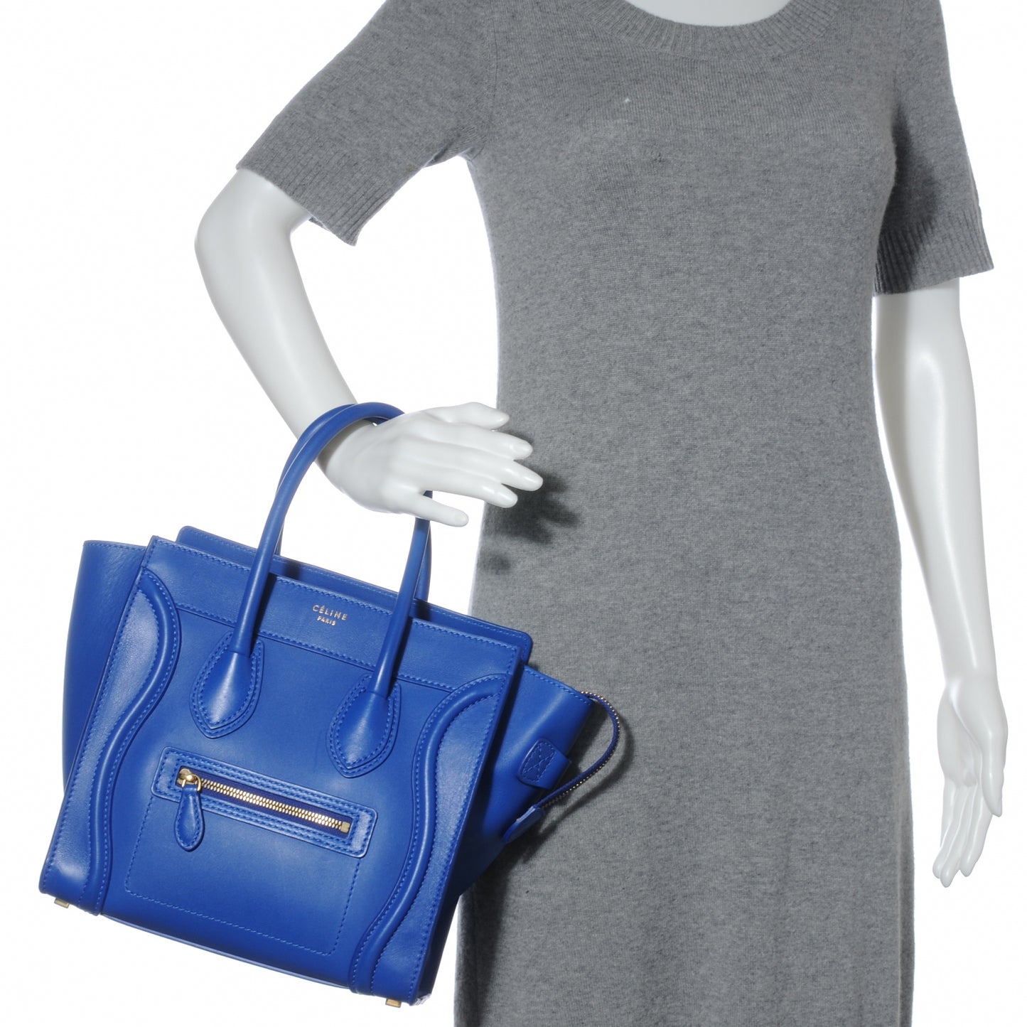 Smooth Calfskin Micro Luggage Royal Blue
