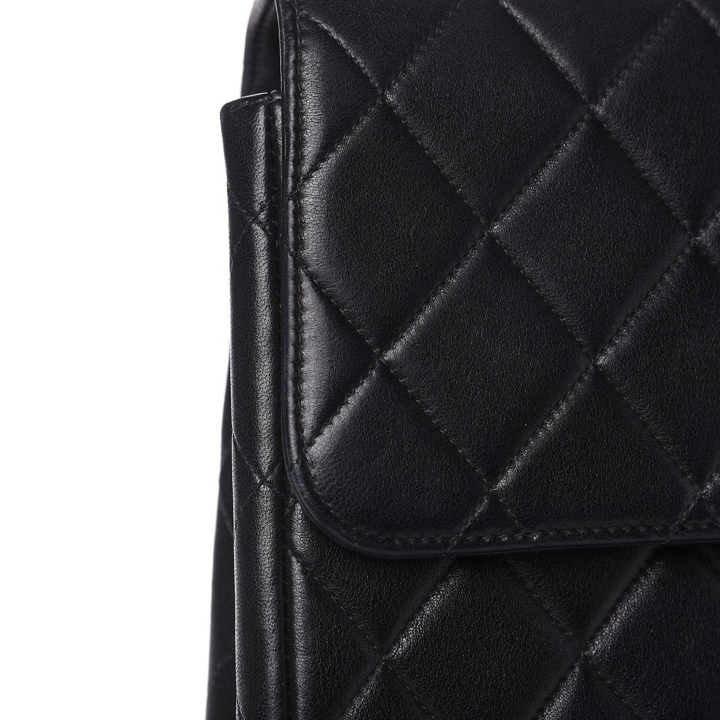 Lambskin Quilted XL Jumbo Single Flap Black