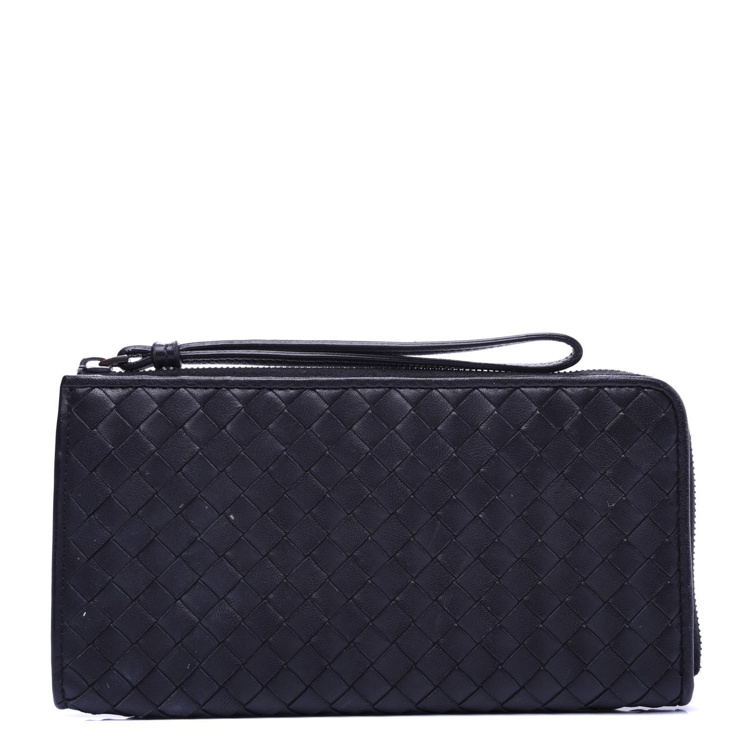 Bottega Veneta Nappa Intrecciato Zip Around Wallet Black 1 of 6