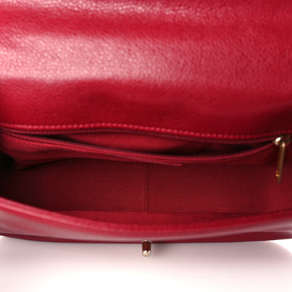 Chanel Caviar Quilted Carry Around Flap Bag Red 5 of 9