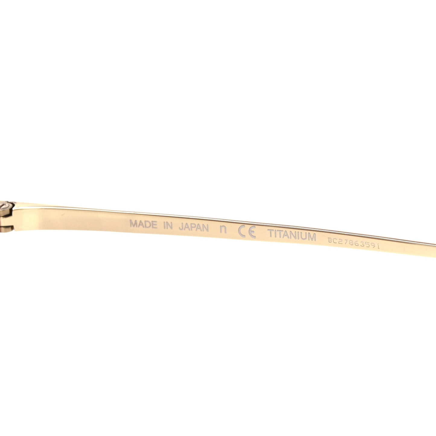 Titanium Rimless Square Sunglasses 4271-T Gold Brown