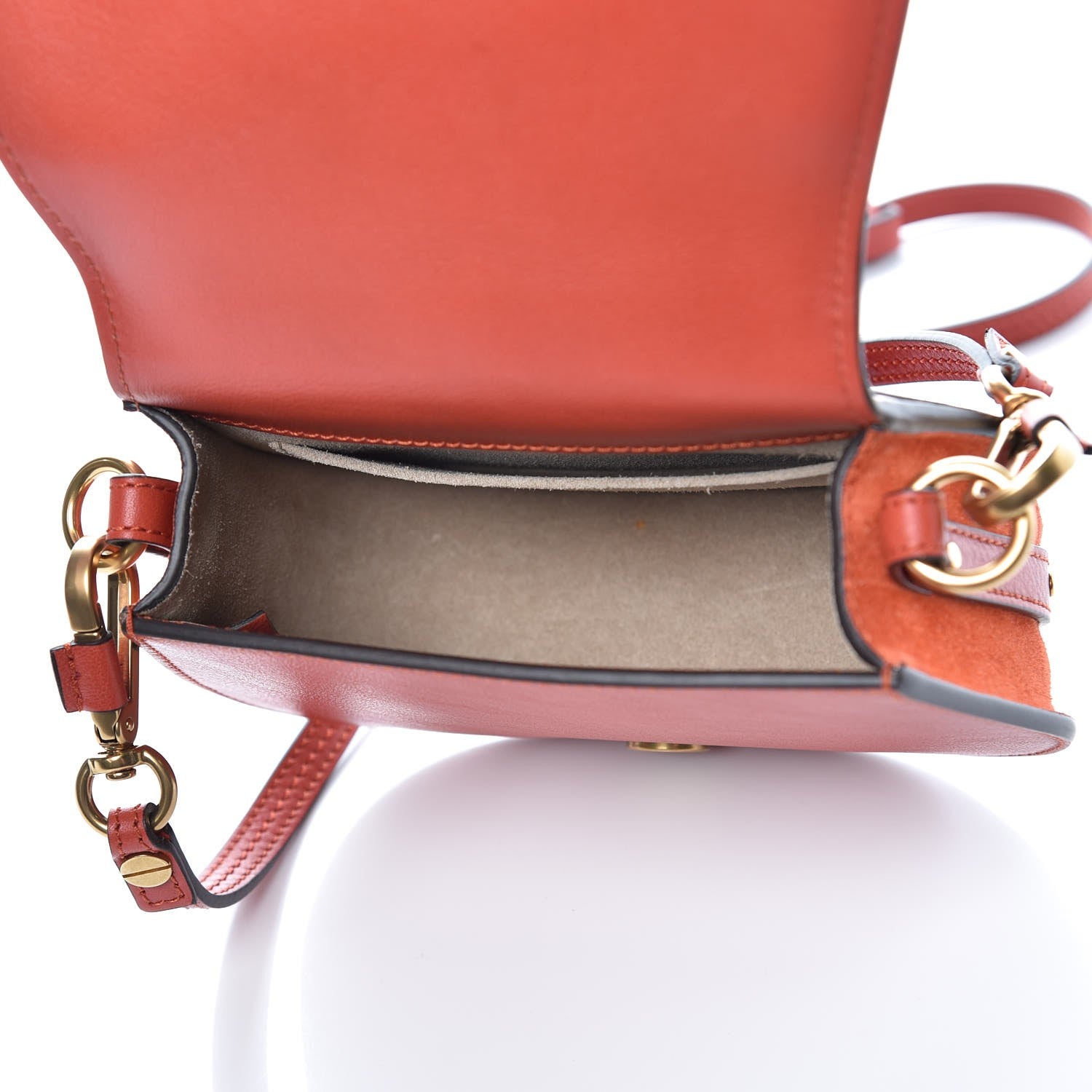 Chloe Calfskin Small Nile Bracelet Bag Earthy Red 5 of 7