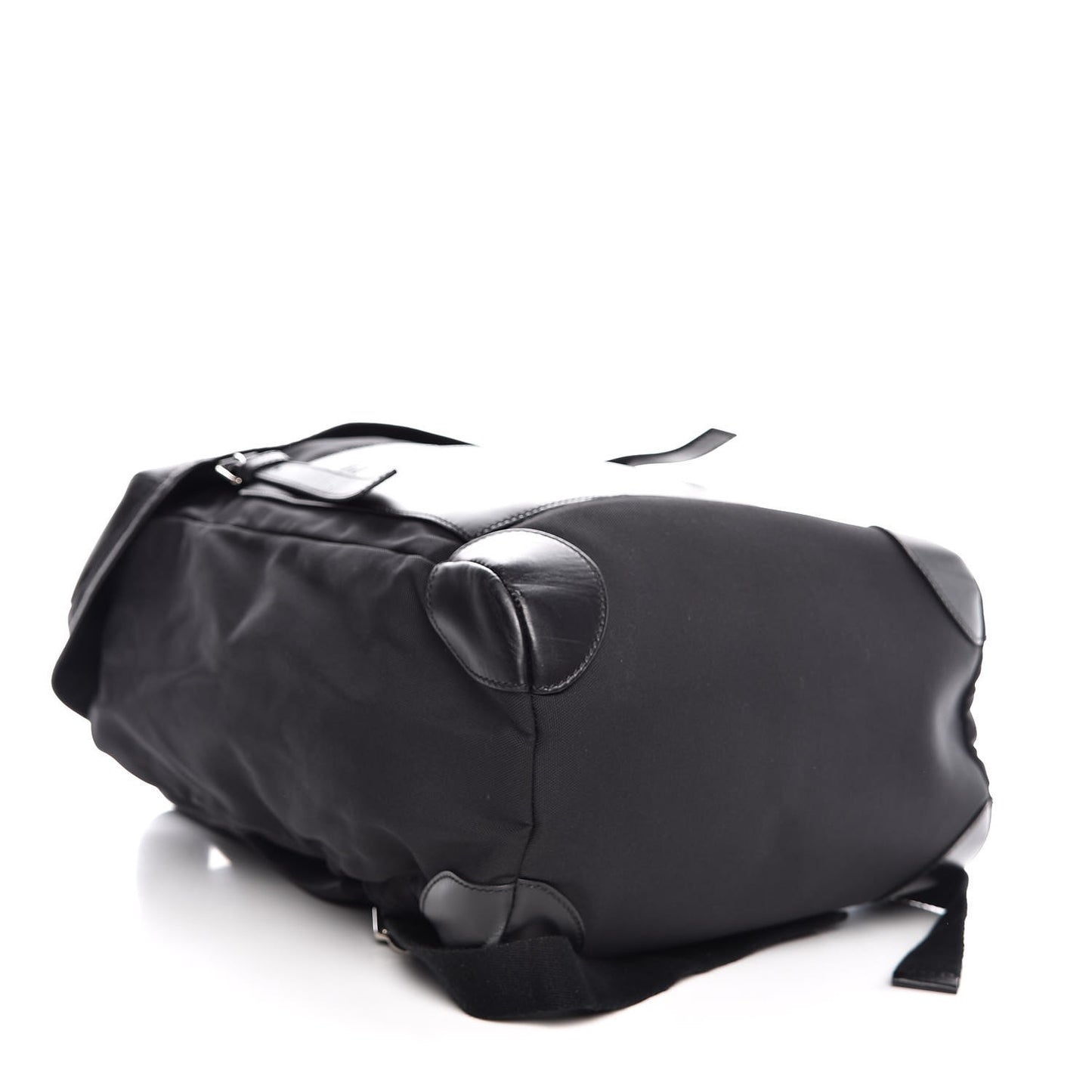 Nylon Calfskin Rider Backpack Black